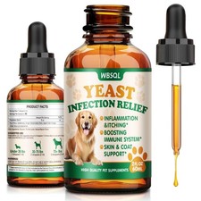 Yeast Infection Treatment for Dogs Cats Dog Ear Skin Itch Relief, Allerg...