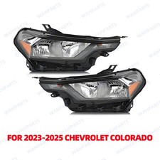 Pair For 2023-2025 Chevrolet Colorado Left Right Halogen Headlight Assembly