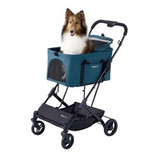 Sistema de viaje para mascotas Ibiya Travois triple pliegue (azul náutico) - XL