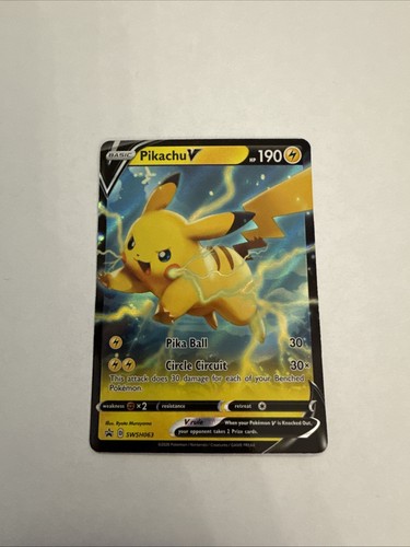 Pokemon TCG Pikachu V SWSH063 Sword & Shield Black Star Promo Card Holo