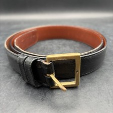 Coach Men's Vintage 80's Black Leather Belt Size 40" British Tan 7600 USA