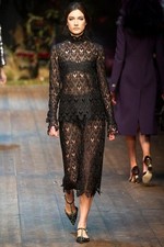 Dolce & Gabbana Black Lace  Dress gown , UK10 IT42 RRP £4895 New