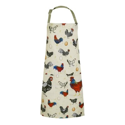 Rooster Apron Cute Chicken Apron for Beige with Pockets for Cooking Baking Ga...