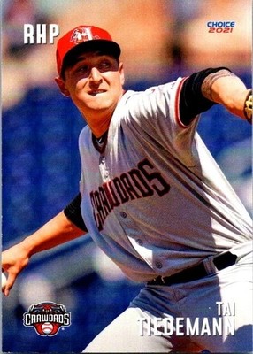 2021 Choice Hickory Crawdads #27 Tai Tiedemann Rookie Texas Rangers