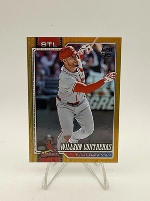 2026 Topps Series 1 Willson Contreras Gold Rainbow Foil #/50 Cardinals SP