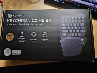 Keychron C0 HE 8K Wired One-Handed Gaming Keypad, Rapid Trigger Hall Effect, RGB