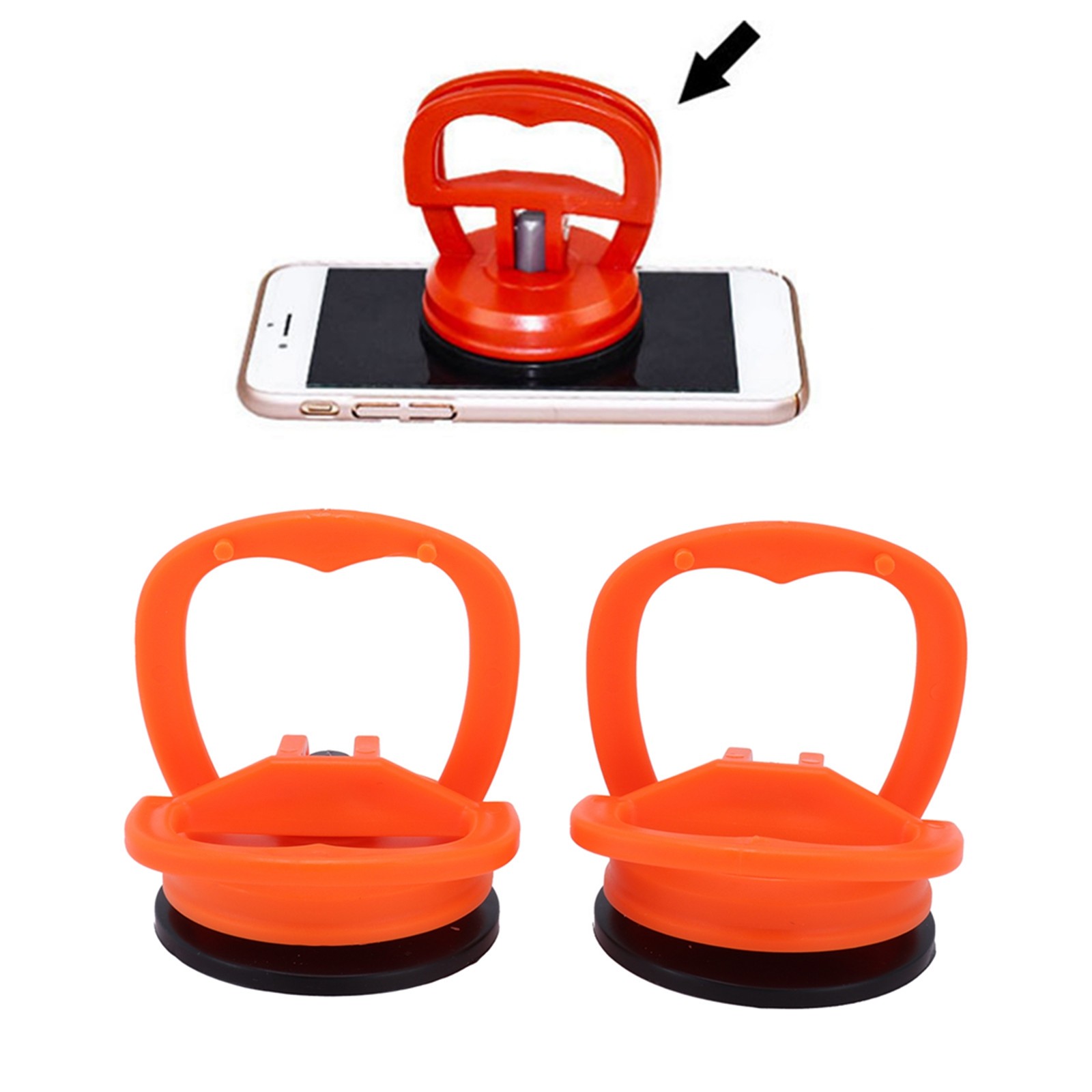 ↑2pcs Suction Cup Lifter Glass Sucker Carrier Hand‑held Glass Puller Power Grip.