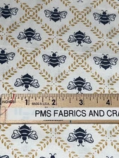 Moda Sun Drenched Bees on white 100% cotton fabric by the yard 36 x 44  43204 11