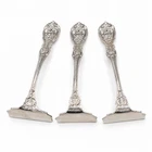 Vintage (3) Reed & Barton Sterling Silver Baby Food Pusher Burgundy Pattern FS!