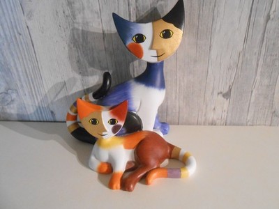 Goebel Porzellanfigur Katzen Lidia&Lidio ca. 17 cm Vitrinenstück R.Wachtmeister