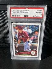 2011 Topps Update Paul Goldschmidt #US47 Rookie Card Graded PSA GEM MINT 10!!. rookie card picture
