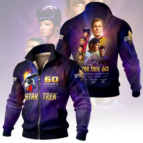 Star Trek 60th Anniversary Thick Knit Fleece Jacket Hot - product listing photo