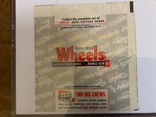 1954 TOPPS WORLD ON WHEELS 5 CENT WRAPPER w/BAZOOKA AD