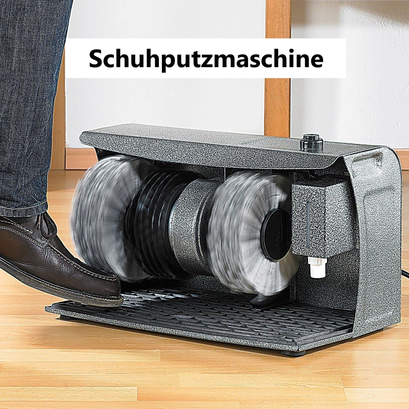 NEU Schuhputz Maschine 3 Bürsten Schuhcreme für Polieren komfortabel Geschenk