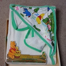 Vintage Walt Disney Winnie The Pooh Towel And Washcloth Set New Baby Gift 