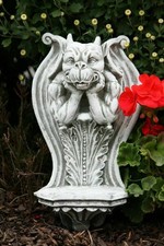 Statua in pietra antigelo consolle da parete Gargoyle 34 cm statua da giardin...