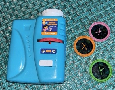 Vintage Nick Jr Readers Digest Mini Theater Movie Projector w/ 4 Disks. Works