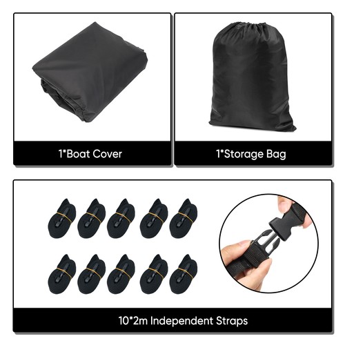 17 18 19 20FT Pontoon Boat Cover Trailerable Waterproof Heavy Duty Marine Grade - Picture 11 of 13