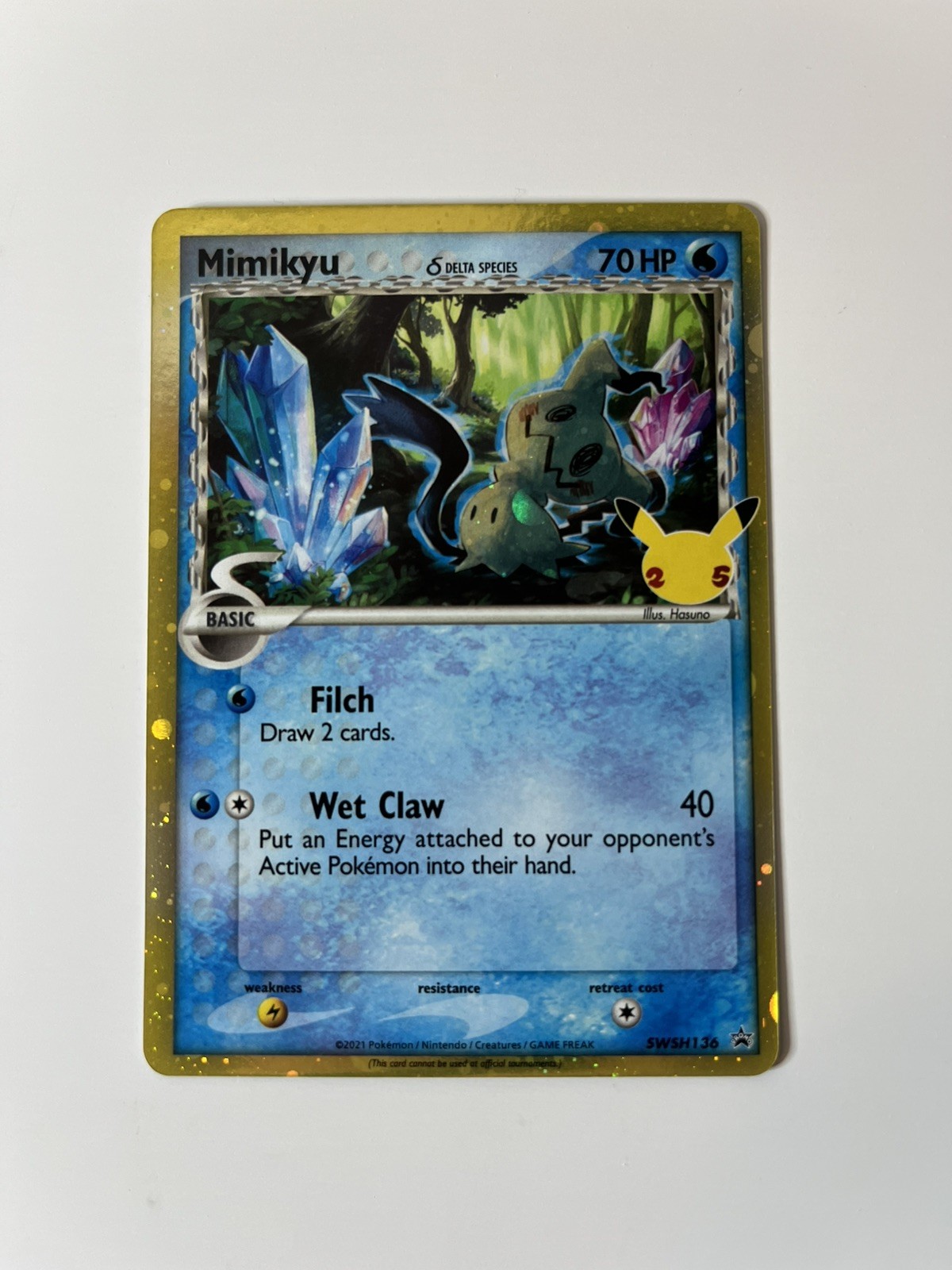 Pokemon Celebrations Mimikyu SWSH136 25th Anniversary Promo