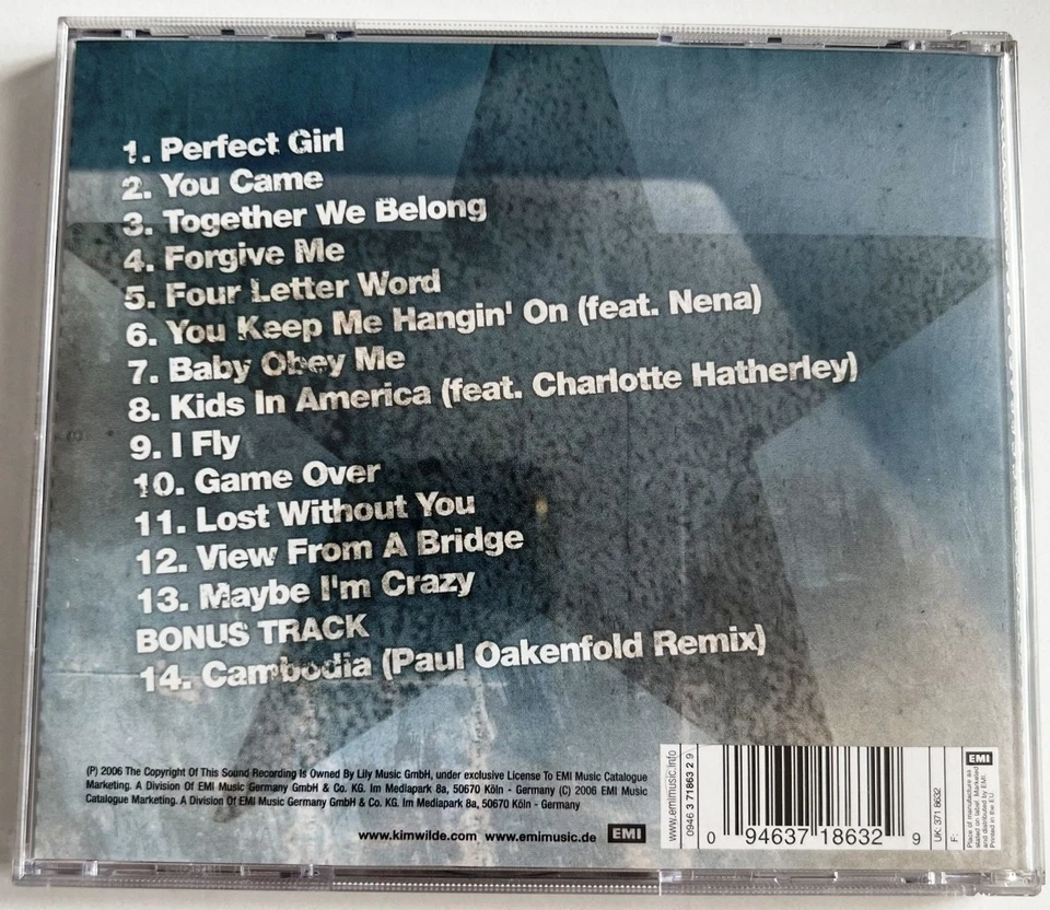 [CD Boitier Cristal] Kim Wilde Never Say Never - Photo 2/3