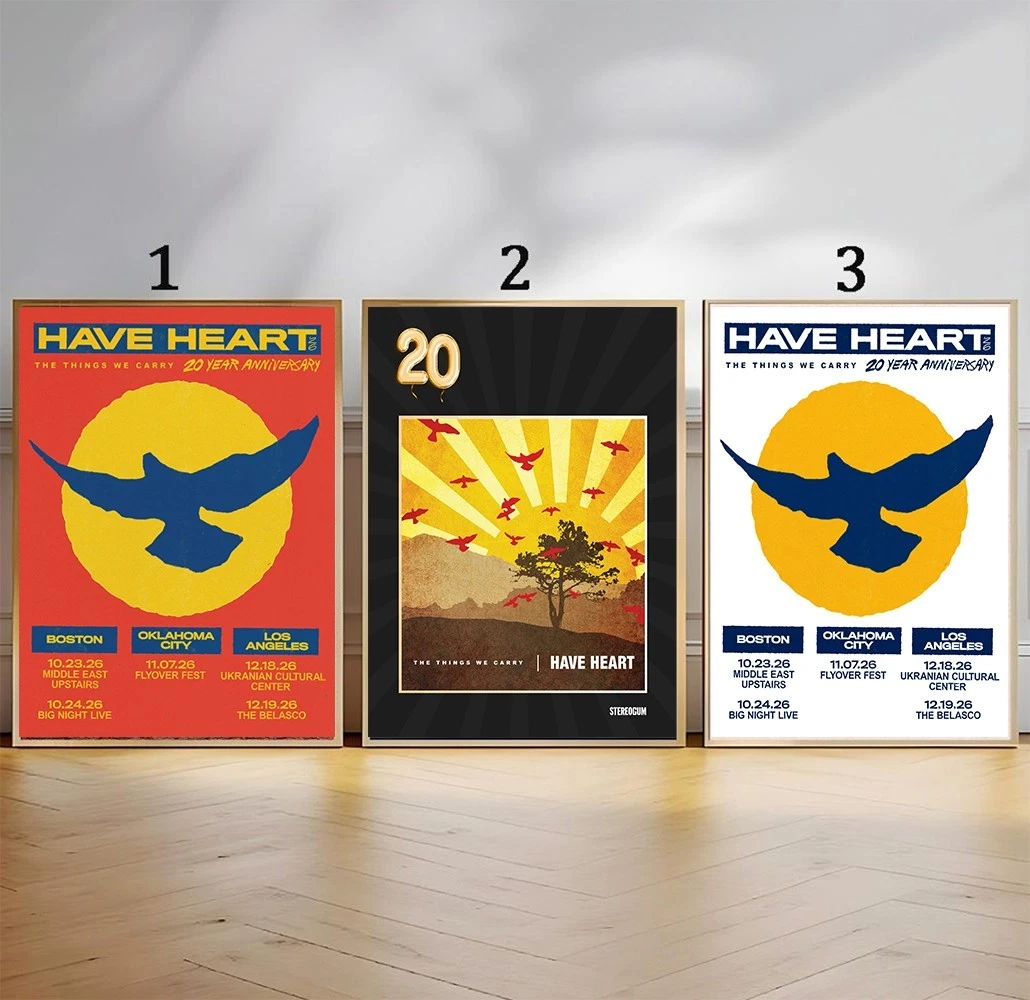 Have Heart The Things We Carry 20 Year Anniversary Tour Print Poster