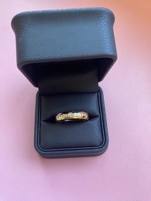 10K Yellow Gold Natural Diamond Men s Wedding Comfort Fit Band Ring Size 12
