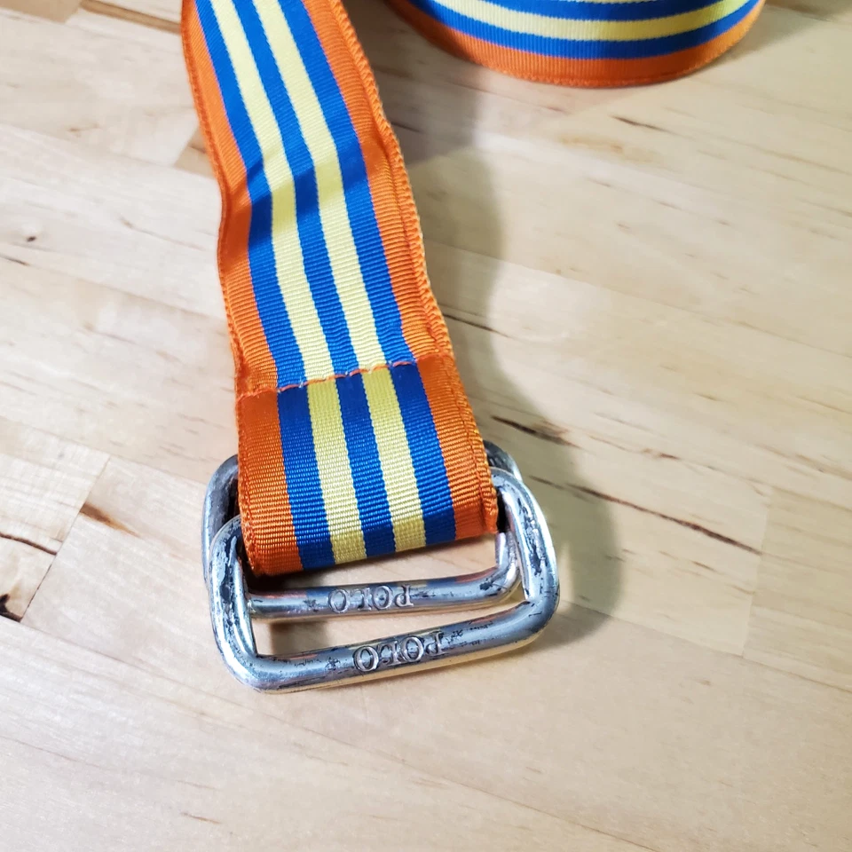 Ремень мужской Polo Ralph Lauren многоцветный опрятный регулируемый винтажный длинный 50 дюймов XL - Изображение 4 из 4
