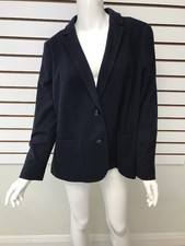 NWT Talbots Aberdeen Women's Plus Petite Navy Knit Blazer Jacket, Size 14