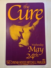 The CURE Original 2001 Woodlands TX Concert Poster Uncle Charlie Signed