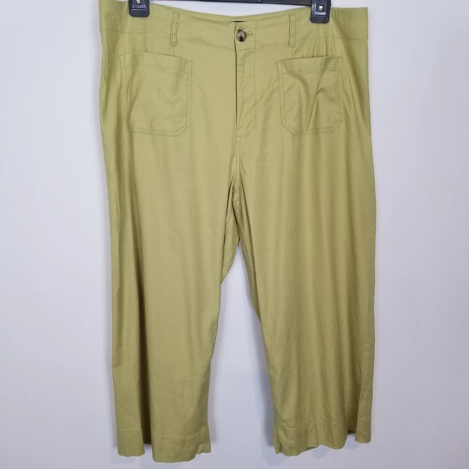 Pantalones Anthropologie Maeve Colette Recortados Pierna Ancha Mujer 22W EDICIÓN LINO Lima Foto 2 de 4