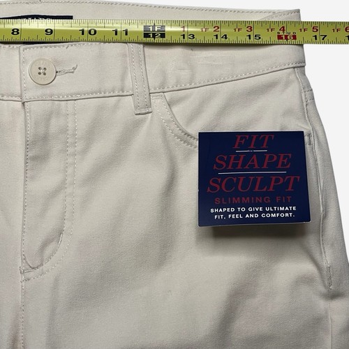 Pantalone Chaps donna taglia 10 (32x31) vestibilità dimagrante forma scolpita beige elasticizzato NUOVO - Foto 5 di 12