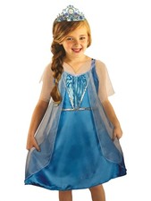 Disney Frozen Girls Blue Queen Elsa Costume Dress Small 4-6X