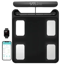 Body Fat Scale with Handles, 8-Electrode Smart Body Composition Scale for Home U