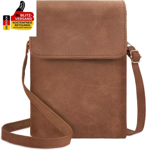Handytasche Zum UmhäNgen Damen, Wildleder UmhäNgetasche Klein Mit Verstellbarem-image