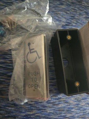 BEA  1.5'' x  4.75'' Handicap Push to Open Narrow Push Plate - New