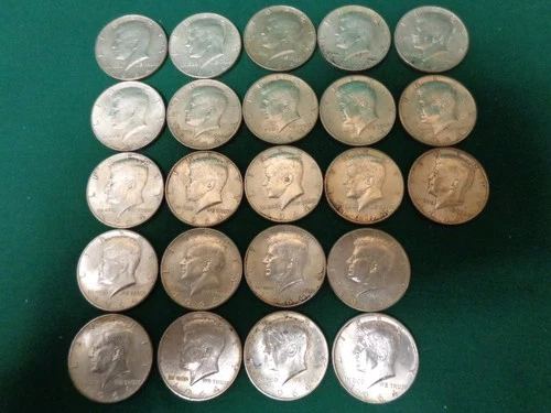 23 Kennedy Half Dollars 1964, 288 grams of 90% silver
