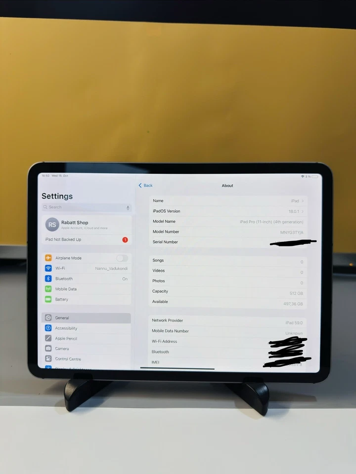 iPad Pro 11-inch 4th gen 2022 512GB Batteriezustand 100%- Space Grau - Bild 3 von 4