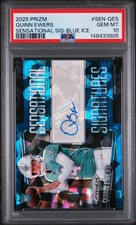 2025 PANINI PRIZM SENSATIONAL SIGNATURES BLUE ICE QUINN EWERS 47/99 PSA 10