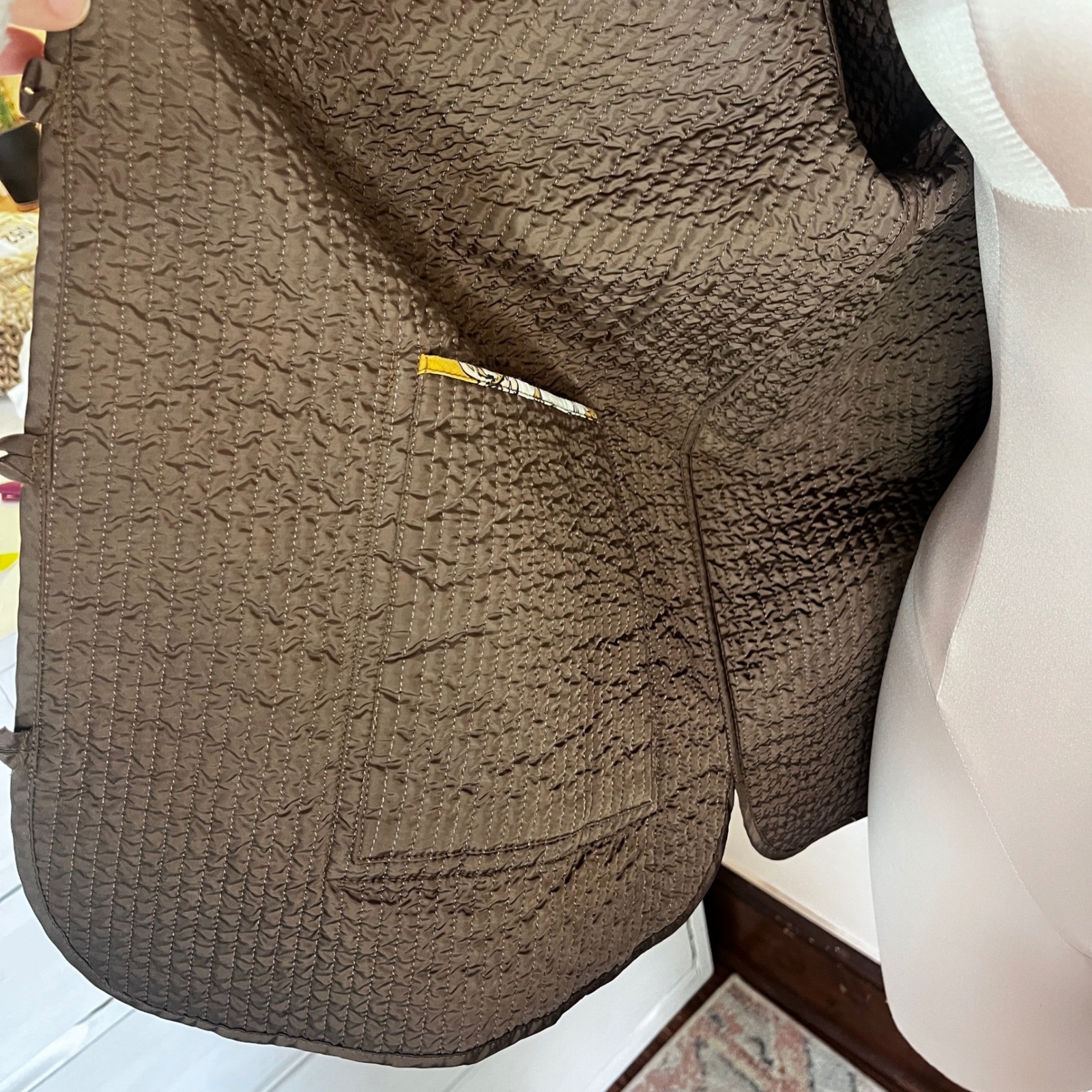 Blair  Multicore Patchwork Quilted Jacket XLG Bro… - image 7