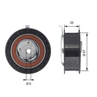 Gates Spannrolle Zahnriemen Powergrip™ T43052 FüR Caddy Skoda 6U5 Felicia Polo 3
