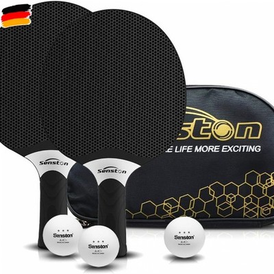 Senston Tischtennisschläger Set, Professionelles Tischtennis Set für 2-4 S