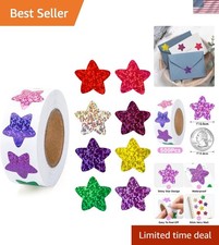 Star Stickers - 500Pcs 1Inch Glitter Colorful Star Shape Stickers for Reward ...