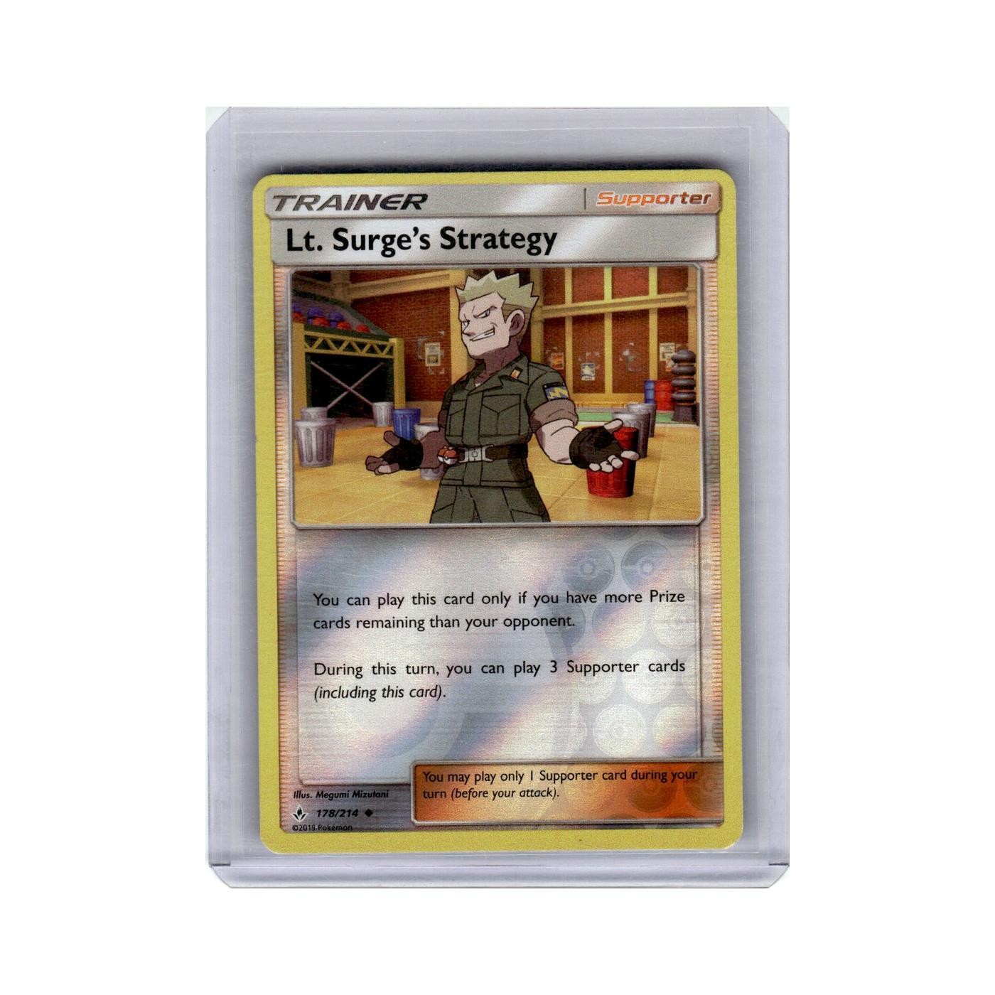 Lt. Surge’s Strategy 2019 Sun Moon Unbroken Bonds #178 Pokemon Pokemon Card NM