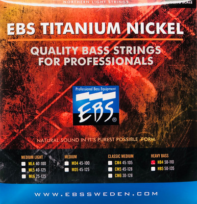 EBS HB4 E-Bass 4 Titanium Nickel Saiten Strings .050er Long Scale aus Insolvenz 