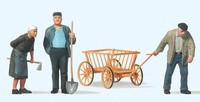 Preiser Spur I 1:32 63078 Figurensatz LandbevöLkerung Mit Handwagen Neu Ovp