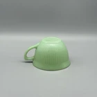 Vintage 1950s FIRE KING Jadeite Green JANE RAY Ribbed Replacement Coffee Tea Cup