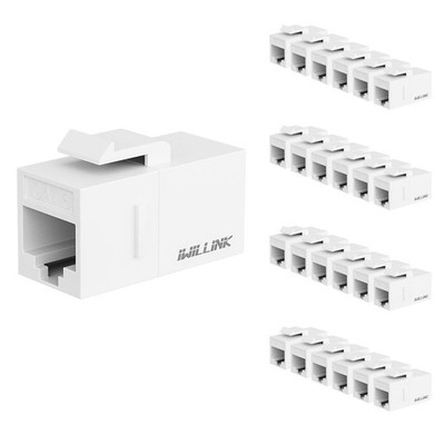 RJ45 Cat6 Keystone Coupler 25-Pack, Female to Female Cat6 Keystone Jack, UTP ...