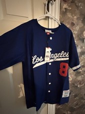Headgear LA Dodgers Bryant 24 Button-Up Baseball Jersey Blue M