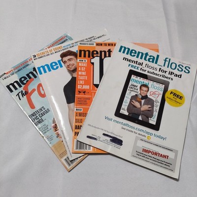 Mental Floss Magazine Lot of 4 - 2014 Issues Daniel Radcliffe Food Issue Trivia