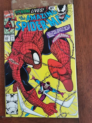 Amazing Spider-Man #345 in 9.2 NM- 1st Print Cletus Kasady Boomerang Marvel 3/91